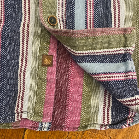 The Territory Ahead Southwestern Textured Cotton Striped Shirt Men’s XXL. - Picture 8 of 14